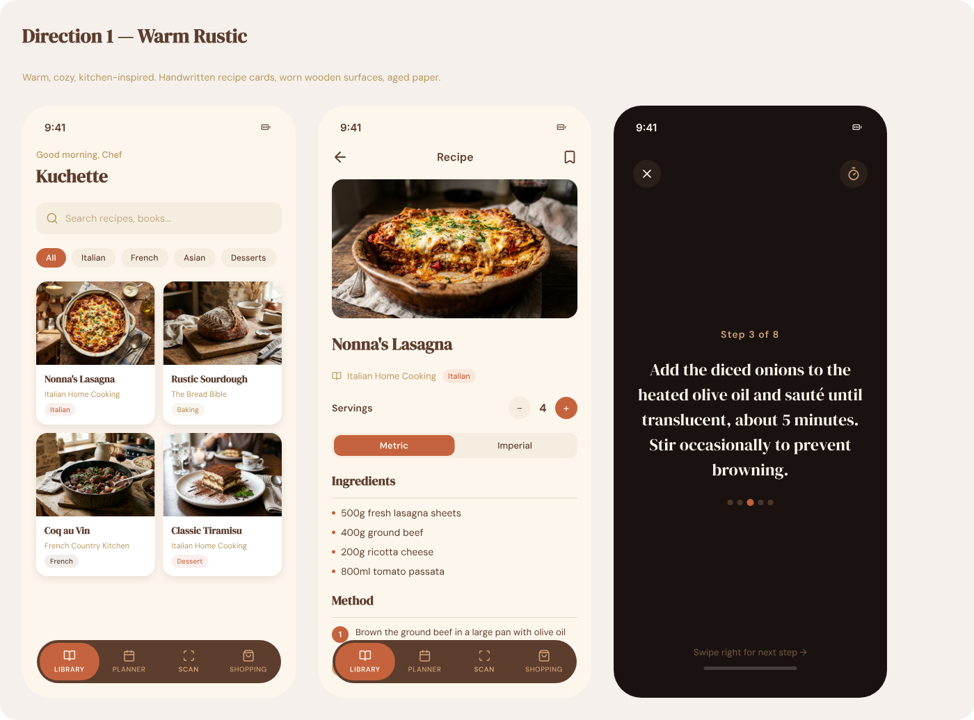 Warm Rustic moodboard
