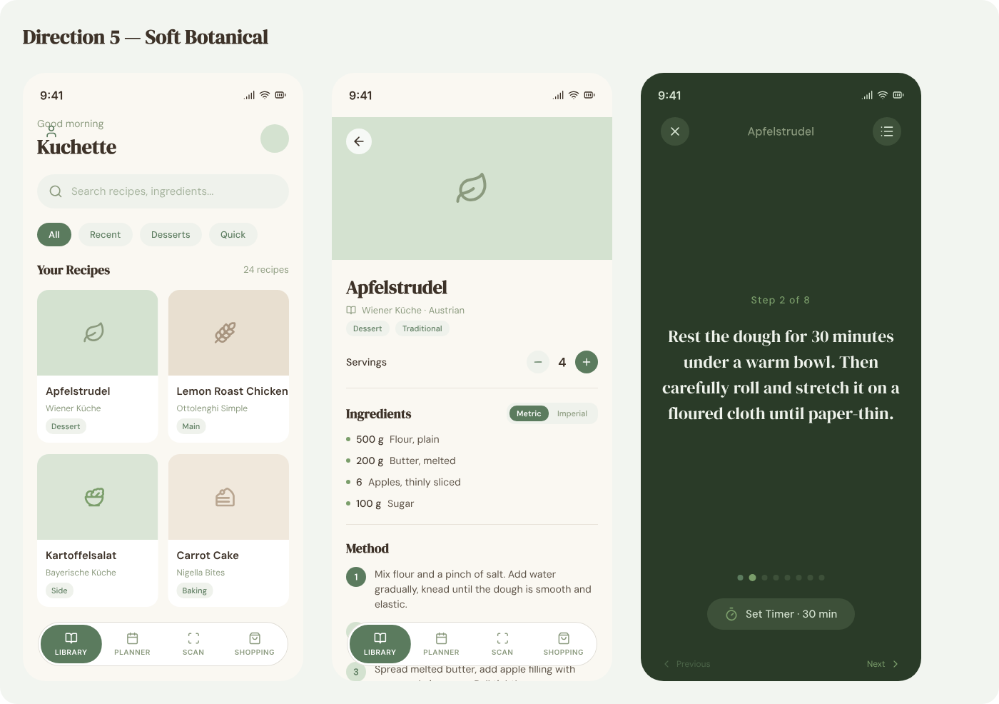 Soft Botanical moodboard